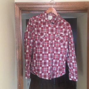 Lucky brand long sleeved western style shirt